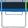 16FT Trampoline for Kids with Safety Enclosure Net;  Ladder and 12 Wind Stakes;  Round Outdoor Recreational Trampoline