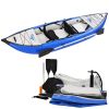 Inflatable Kayak Set with Paddle & Air Pump; Portable Recreational Touring Kayak Foldable Fishing Touring Kayaks; Tandem 2 Person Kayak