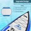 Inflatable Kayak Set with Paddle & Air Pump; Portable Recreational Touring Kayak Foldable Fishing Touring Kayaks; Tandem 2 Person Kayak