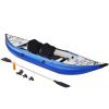 Inflatable Kayak Set with Paddle & Air Pump; Portable Recreational Touring Kayak Foldable Fishing Touring Kayaks; Tandem 2 Person Kayak