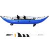 Inflatable Kayak Set with Paddle & Air Pump; Portable Recreational Touring Kayak Foldable Fishing Touring Kayaks; Tandem 2 Person Kayak