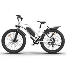 AOSTIRMOTOR Hot Fat Tire Adults Electric Bicycle 26 In. Electric Mountain Bike; 48V 13AH ; S07-G(White) (Color: As Picture)