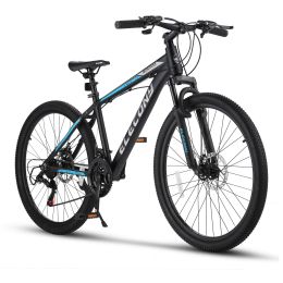 A26299 Rycheer Elecony 26 inch Mountain Bike Bicycle for Adults Aluminium Frame Bike Shimano 21-Speed with Disc Brake (Color: as Pic)