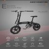 Aostirmotor 14" Electric Bike; 350W 7.5Ah/36V E Bike; Lightweight Folding Electric Bicycles for Adult(White)