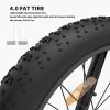 AOSTIRMOTOR Hot Fat Tire Adults Electric Bicycle 26 In. Electric Mountain Bike; 48V 13AH ; S07-G(White)