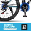 A26299 Rycheer Elecony 26 inch Mountain Bike Bicycle for Adults Aluminium Frame Bike Shimano 21-Speed with Disc Brake